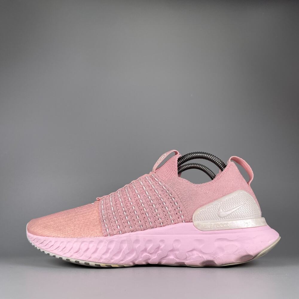 Nike React Phantom Run FK 2 Women’s Size 10 Pink White Running Sneakers Shoes